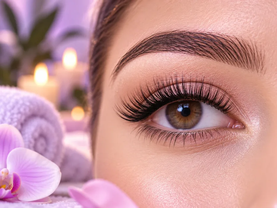 Professional lash and brow beauty treatment
